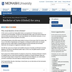 Bachelor of Arts (Global), Monash University