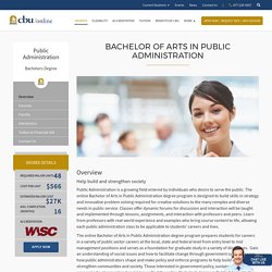 Bachelor of Arts in Public Administration Degree Online