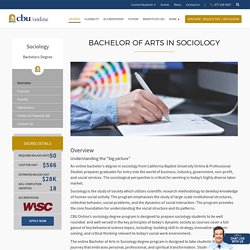 Bachelor of Arts in Sociology - CBU Online and Professional Studies