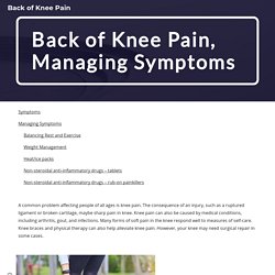 Back of Knee Pain