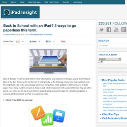 Back to School with an iPad? 5 ways to go paperless this term.