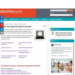 Education World: Icebreakers Archive