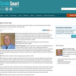 Back to Work Tips - StrokeSmart