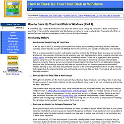 How to Back Up Your Hard Disk in Windows (howtohaven.com)