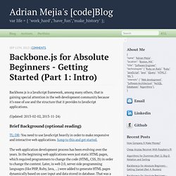 Backbone.js for Absolute Beginners - Getting Started (Part 1: Intro) - Adrian Mejia’s Blog