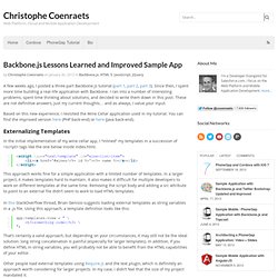 Backbone.js Lessons Learned and Improved Sample App