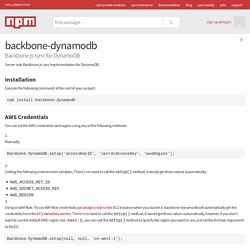 backbone-dynamodb