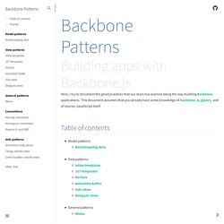 Backbone patterns