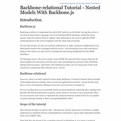Backbone-relational Tutorial - Nested Models With Backbone.js