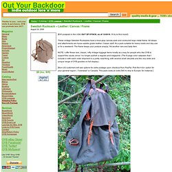 Out Your Backdoor: Swedish Rucksack