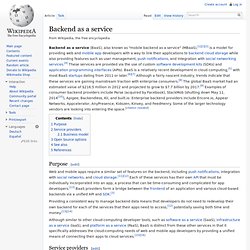Backend as a service - Wikipedia, the free encyclopedia - Aurora