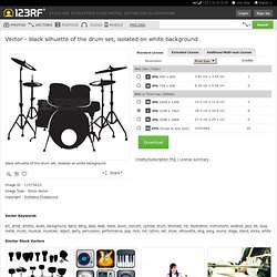 Black Silhuette Of The Drum Set, Isolated On White Background Royalty Free Cliparts, Vectors, And Stock Illustration. Image 11575623.