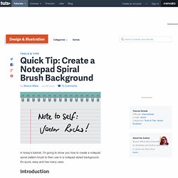 Create a Notepad Spiral Brush Background