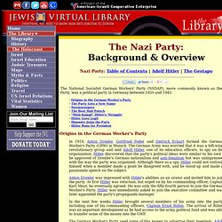 Background & Overview of the Nazi Party (NSDAP)
