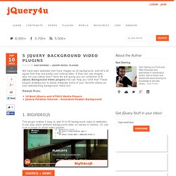 5 jQuery Background Video Plugins