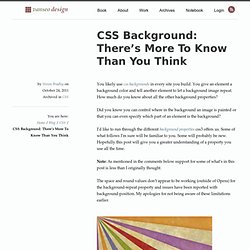 CSS Background: There's More To Know Than You Think