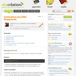 Arrière-plans avec CSS3 Backgrounds