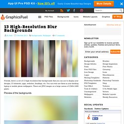 13 High-Resolution Blur Backgrounds