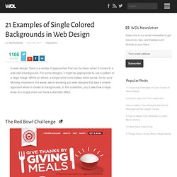 21 Examples of Single Colored Backgrounds in Web Design