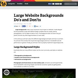 Large Website Backgrounds Do’s and Don’ts