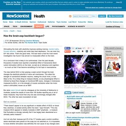 Has the brain-zap backlash begun? - health - 28 November 2014