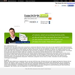 Backlinkchecker Backlinktest.com - DAS Backlink Check Tool