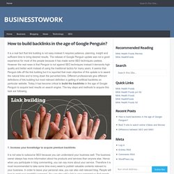 How to build backlinks in the age of Google Penguin?