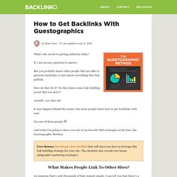 How to Get Backlinks With Guestographics