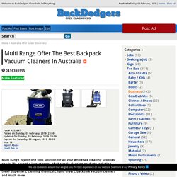 Backpack Vacuum Cleaners Australia