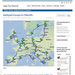 Backpack Europe in 3 Months