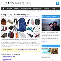 Ultimate Packing List for Backpacking in Europe — Traveling Light Tips