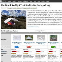 The Best Ultralight Tent Shelter for Backpacking
