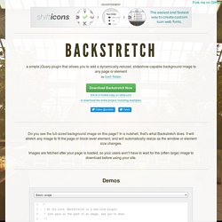 Backstretch: dynamically-resized background image to any page