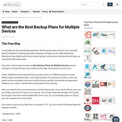 What are the Best Backup Plans for Multiple Devices