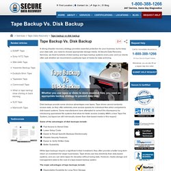 Tape backup vs disk backup - Secure Data Recovery Services