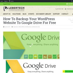 How To Backup Your WordPress Website To Google Drive For Free