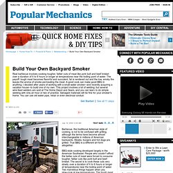 Build Your Own Backyard BBQ Smoker