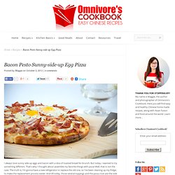 Bacon Pesto Sunny-side-up Egg Pizza - Omnivore's Cookbook