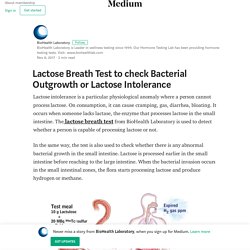 Lactose Hydrogen Breath Test