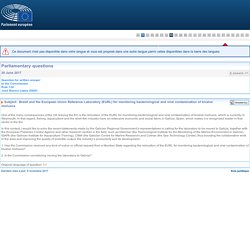 PARLEMENT EUROPEEN - Réponse à question E-004403-17 Brexit and the European Union Reference Laboratory (EURL) for monitoring bacteriological and viral contamination of bivalve molluscs