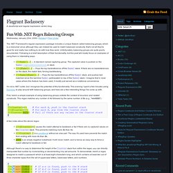 Fun With .NET Regex Balancing Groups