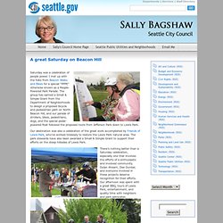 Sally Bagshaw » Blog Archive » A great Saturday on Beacon Hill
