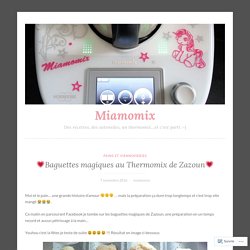 □Baguettes magiques au Thermomix de Zazoun□ – Miamomix