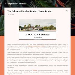 The Bahamas Vacation Rentals: House Rentals