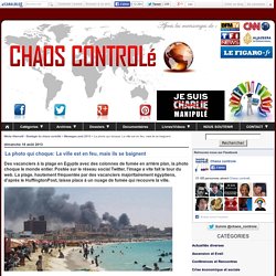 La photo qui choque: La ville est en feu, mais ils se baignent - Média Alternatif - Stratégie du chaos contrôlé