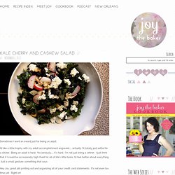 Kale Cherry and Cashew Salad