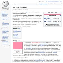 Baker-Miller Pink - Wikipedia