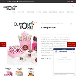Bakery Boxes UK - Custom Bakery Packaging at wholesale Price