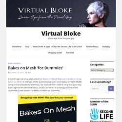 Bakes on Mesh ‘for Dummies’ – Virtual Bloke