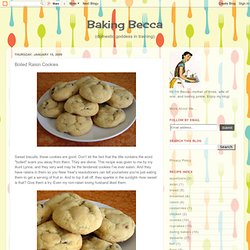 Boiled Raisin Cookies